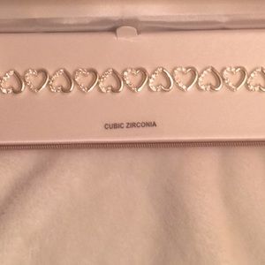 NWT Gold and CZ heart bracelet box and tags